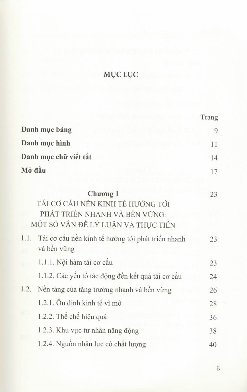 Tái Cơ Cấu nền Kinh Tế Việt Nam &amp; Lào Hướng Tới Phát Triển Nhanh Và Bền Vững (Sách chuyên khảo)