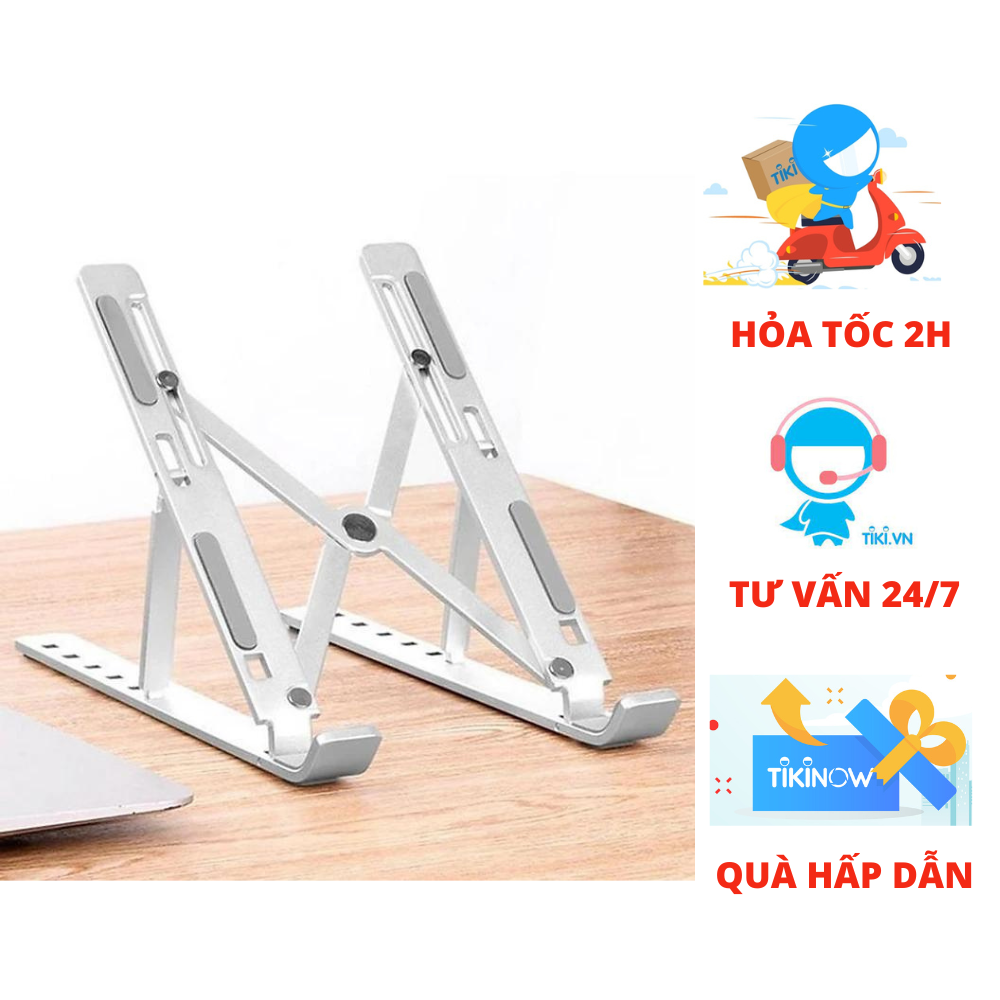 Giá đỡ / Đế đỡ tản nhiệt dành cho laptop, macbook, máy tính bảng gấp gọn tiện dụng + tặng kèm túi đựng, - Hàng chính hãng
