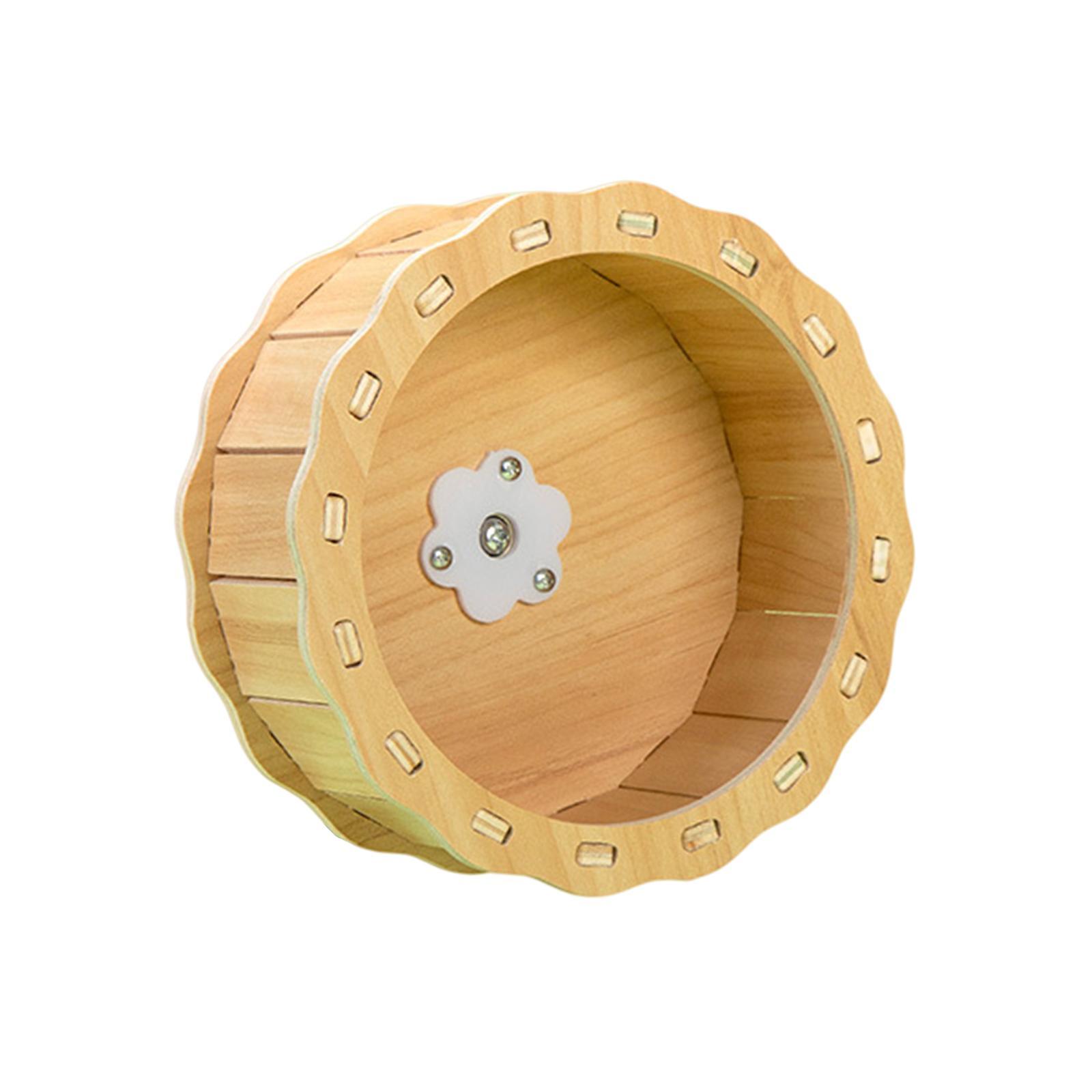 Hamster Running Wheels Mute Wooden Rotary Runner for Hedgehog Ferret Hamster