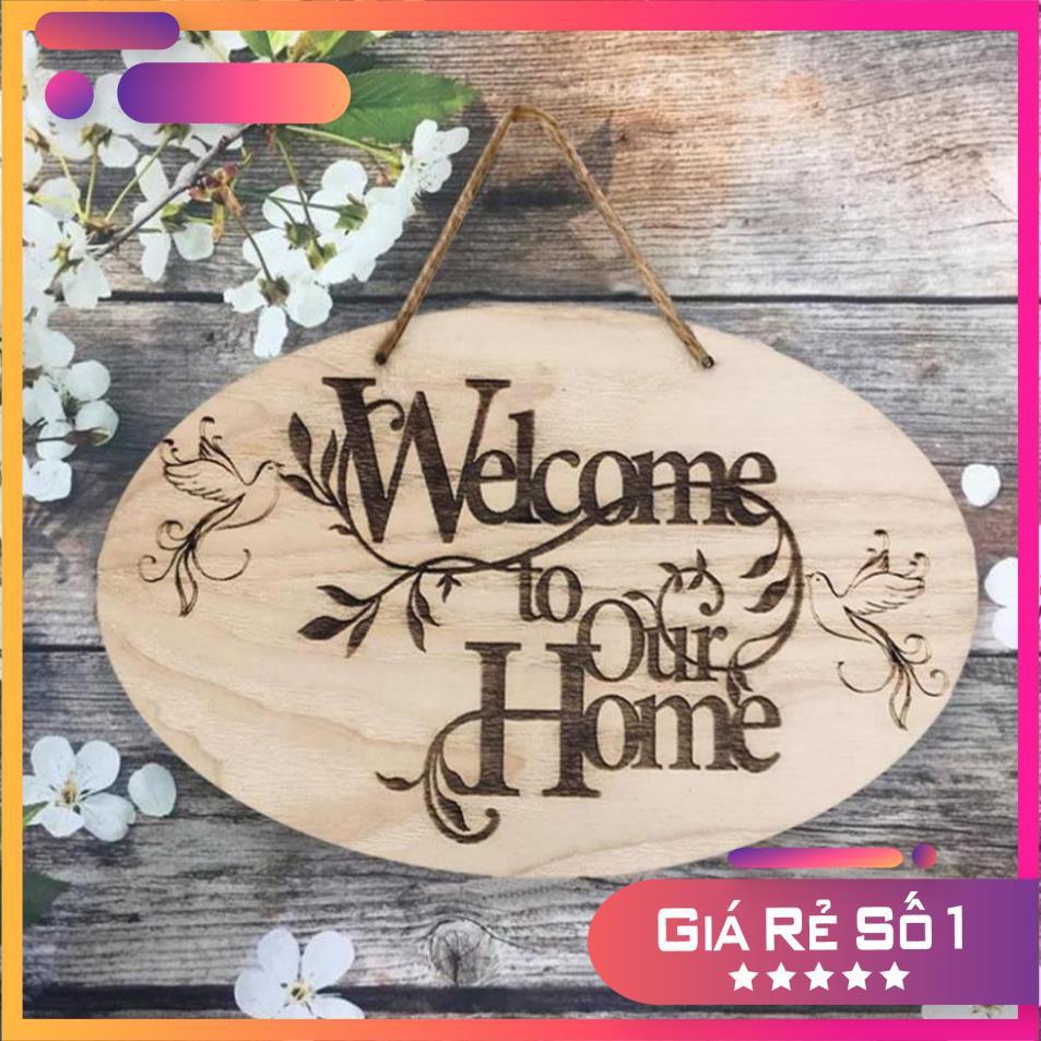 Bảng Gỗ Welcome  Bàng gỗ DIY