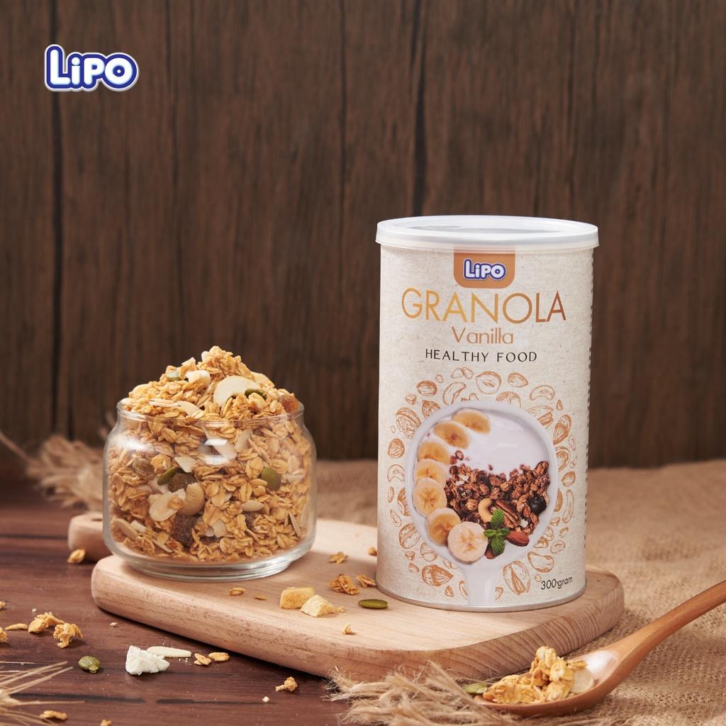 Combo 5 hũ Ngũ cốc dinh dưỡng Granola Lipo 300g (hết vị táo)