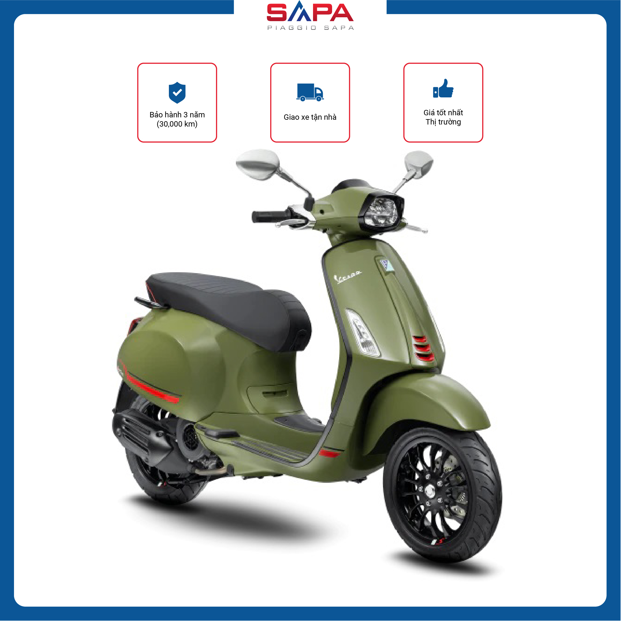 Xe Tay Ga Vespa Sprint S 125 Màu Xanh Lá Cây Green Tenance