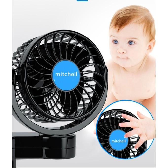 Quạt đôi trên ô tô siêu mát DOUBLE WIND - Phiêu cùng xế yêu! 12v xoay 360 độ - ShopToro - AsiaMart
