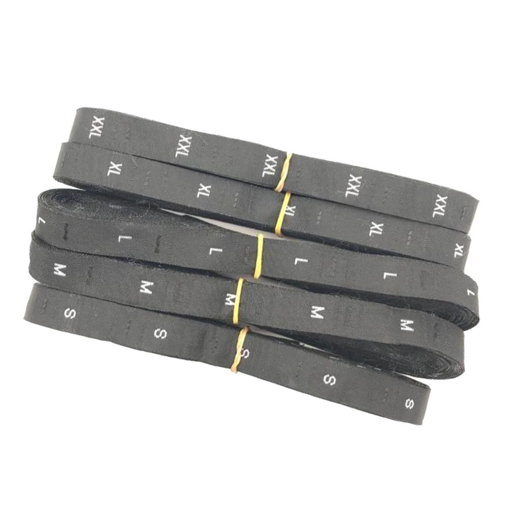 5 Cuộn 2500 Miếng Vải Quần Áo Kích Thước Nhãn Thẻ Có Thể Giặt, S M L XL XXL