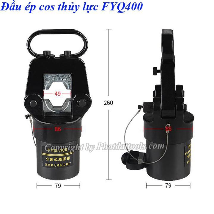 Đầu ép cos thủy lực FYQ400 kèm bơm tay thủy lực CP180-Phạm vi ép cos 16-400mm2