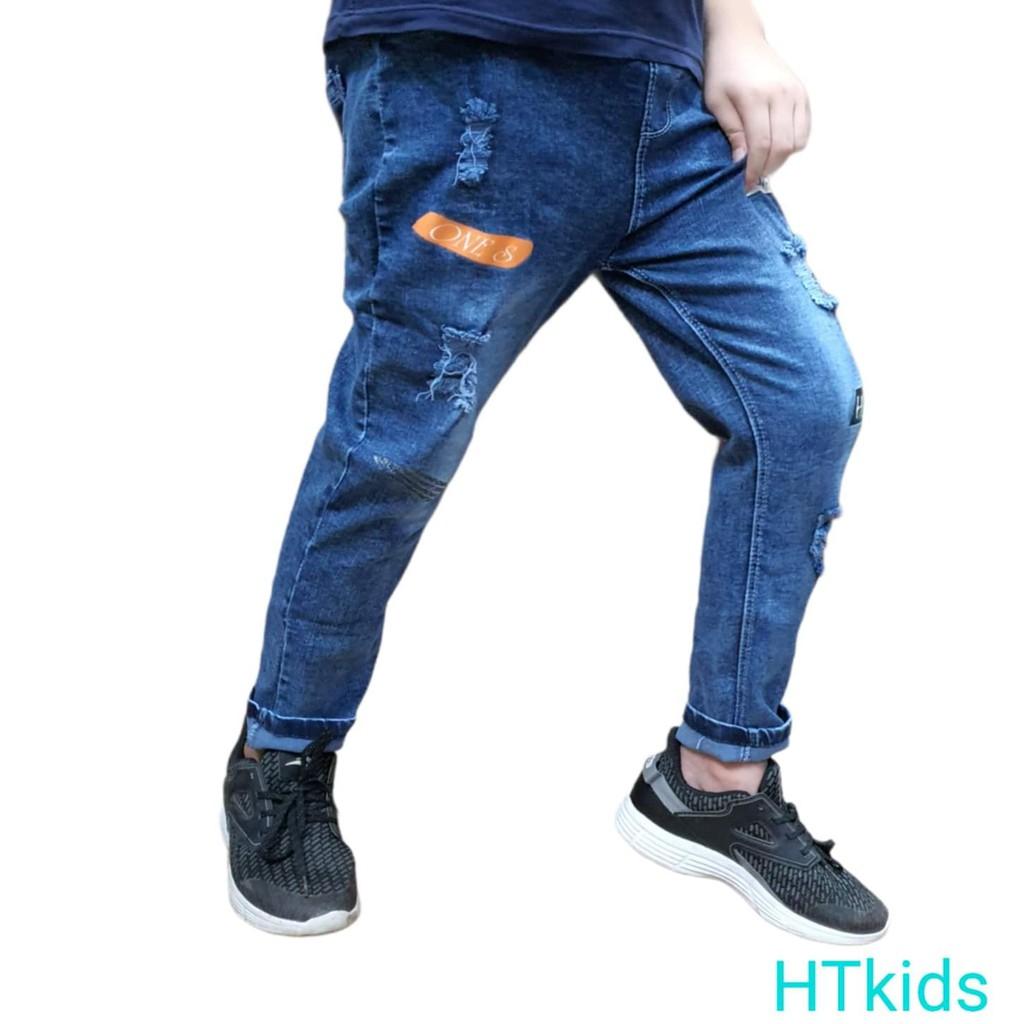 Combo 3 quần jean dài bé trai sz 25-33kg, chất bò mềm, co giãn