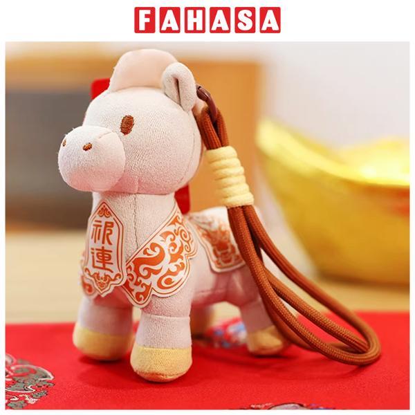 Móc Khoá Thú Bông Hình Ngựa - LC5064-65-66 - Màu Be