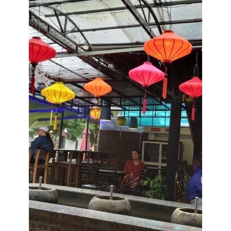 Đèn lồng đĩa bay hội an vải lụa