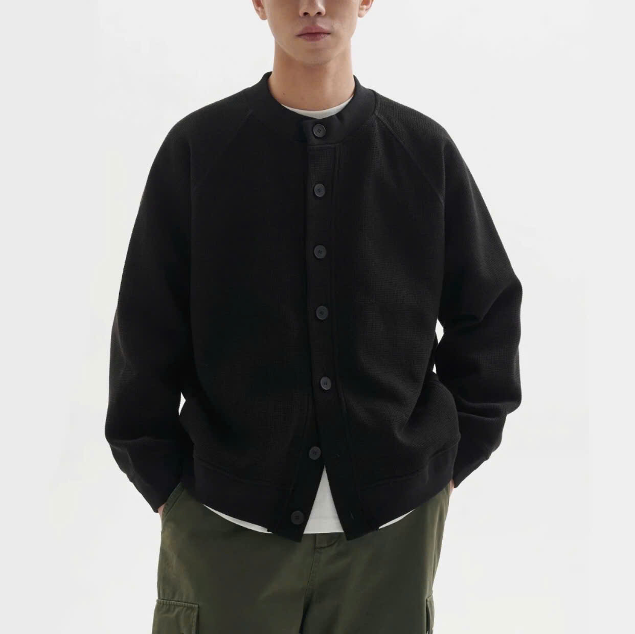 Áo khoác Unisex Basic, chất tổ ong dày dặn, Áo khoác nam đẹp, kiểu dáng basic Nam Nữ mặc được, kiểu trẻ trung, NeSa Shop T55