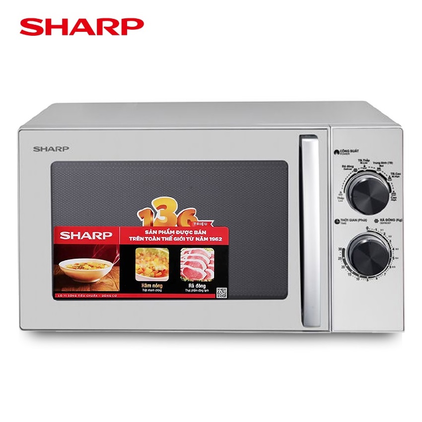 Lò vi sóng Sharp R-32A2VN-S, Dung tích 23 Lít, Công suất 900W - Hàng chính hãng