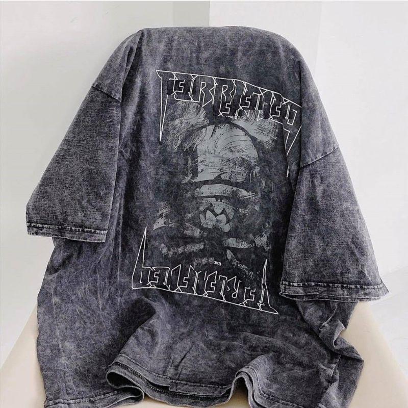 Áo thun unisex tay lỡ BAD TERRIFIED WASHED || Hany shop