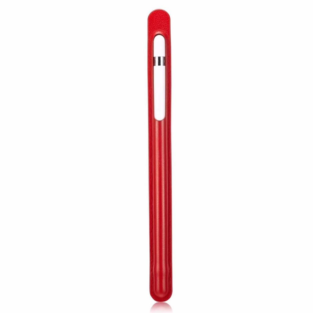 PU Leather Protective Holder Sleeve Pouch Bag for Apple Pencil Red