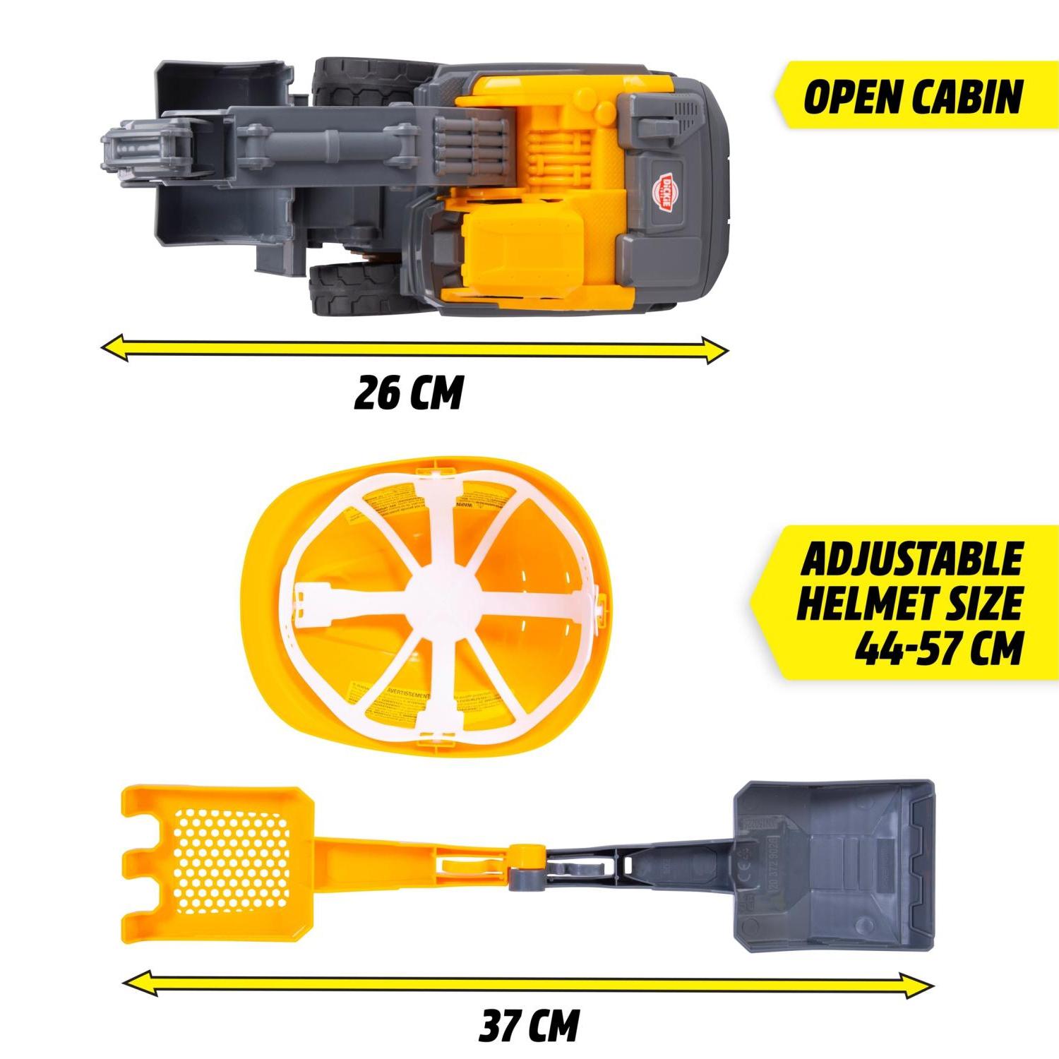 Bộ Đồ Chơi Mô Hình Xây Dựng Volvo Tough Excavator Playset - Dickie Toys 203729016