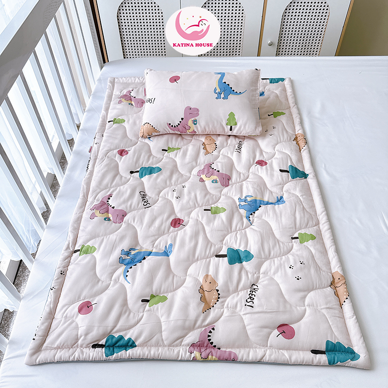 Bộ gối nệm cho bé đi học Katina House ,vải Tencel cực mềm mát, họa tiết đáng yêu, nhiều kích cỡ