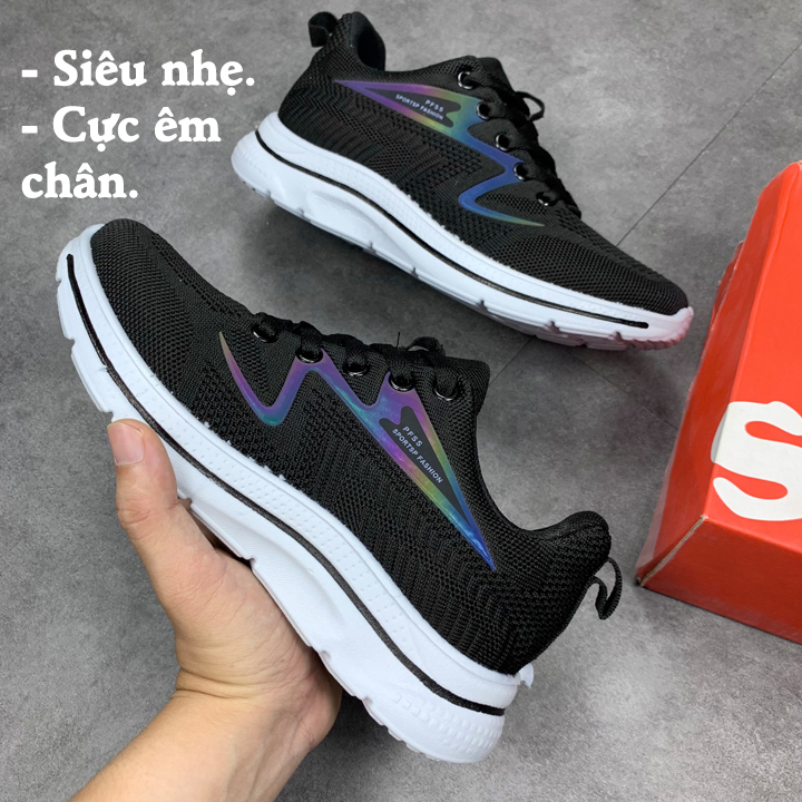 Giày thể thao nữ sneaker chính hãng thương hiệu ZAVAS êm nhẹ thoáng khí công nghệ ép nhiệt cao 3cm - S408