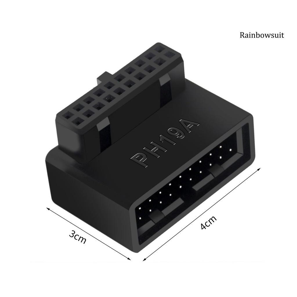 Đầu Nối Bo Mạch Chủ USB 3.0 19/20 Pin 90 Độ Chuyên Dụng Dành Cho Máy Tính