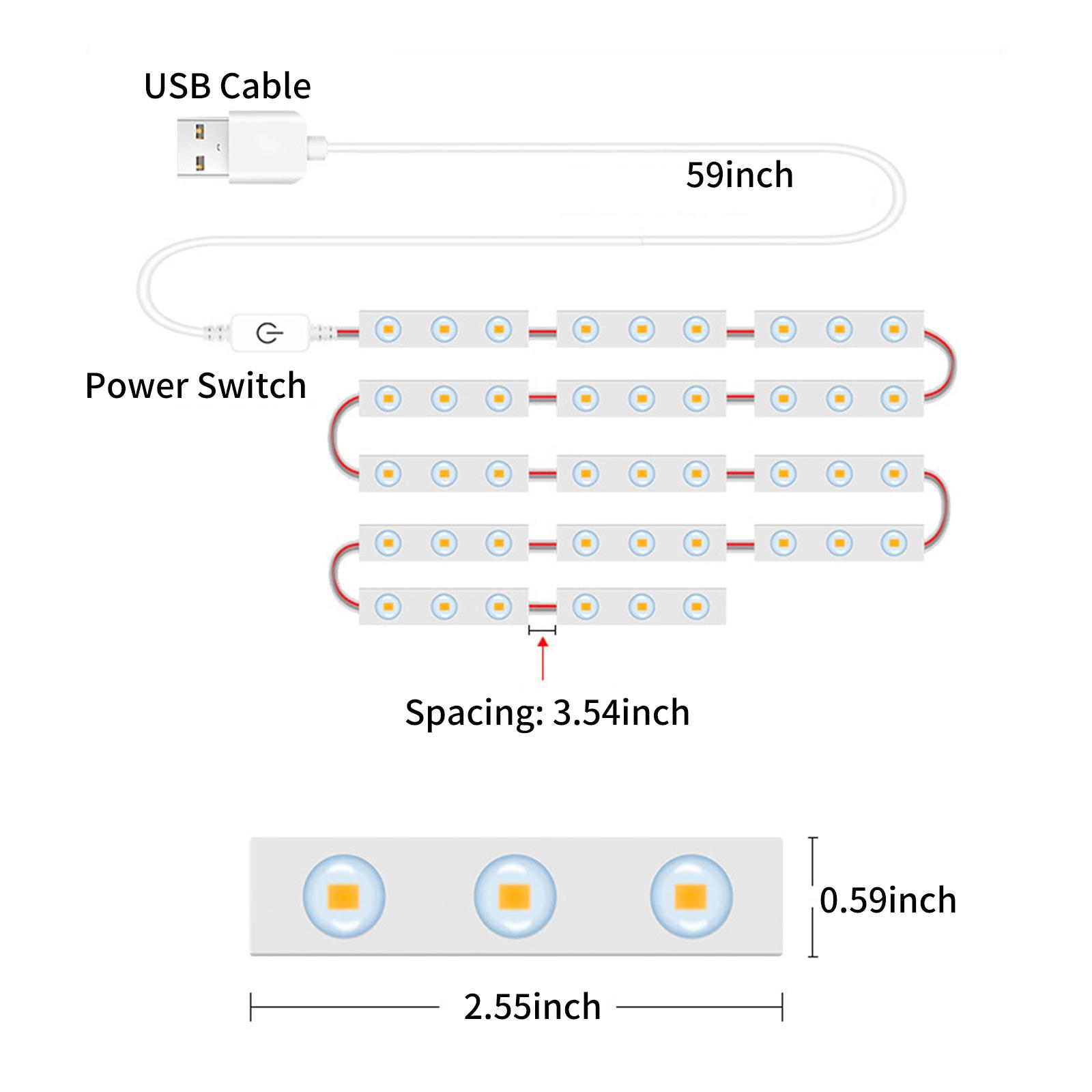 Đèn Gương Trang Điểm Led 42Leds Điều Khiển Cảm Ứng Có Thể Điều Chỉnh Độ Sáng Cáp Sạc Usb