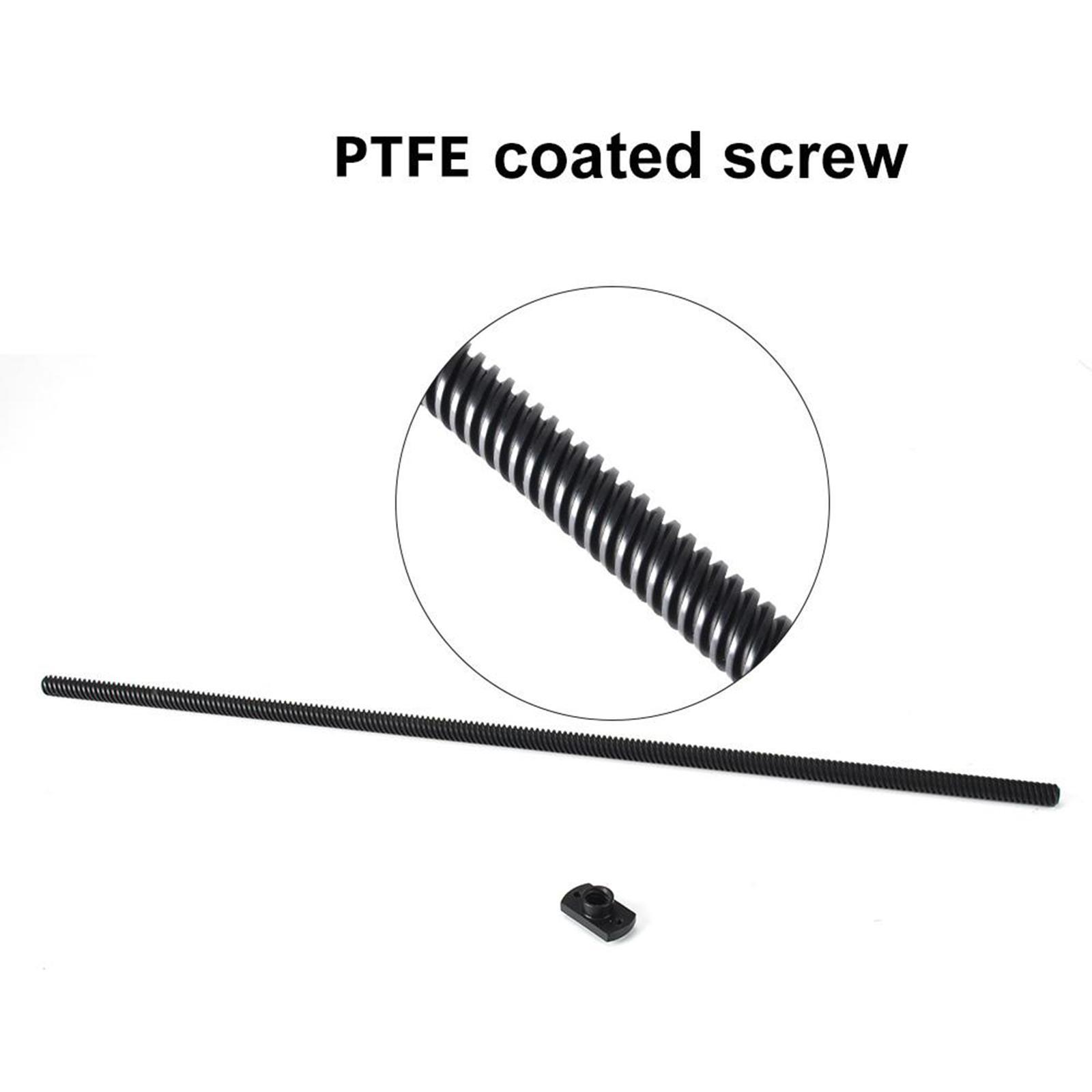 Black T8 PTFE   Screw Rod 8mm w/ Nut for  Ender3 V2 3D Printer Parts
