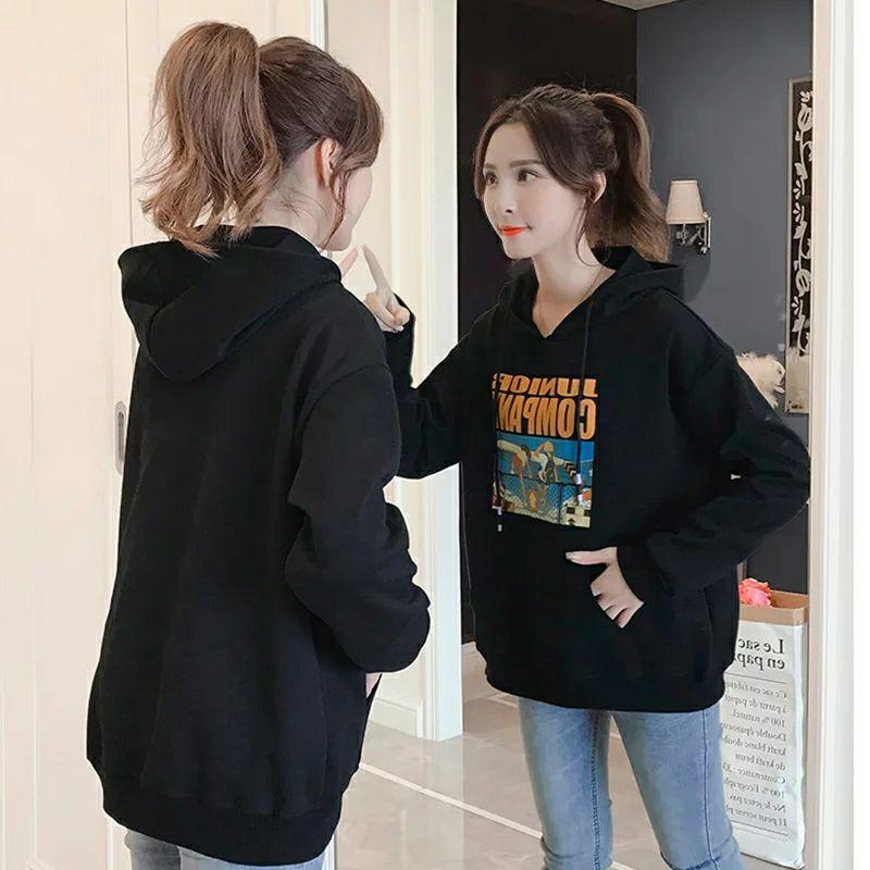 Áo hoodie nỉ Junior Company Ulzzang Unisex Form Rộng Phong cách Hàn Quốc,áo nỉ bông cotton phong cách Hàn Quốc forrm rộng unisex