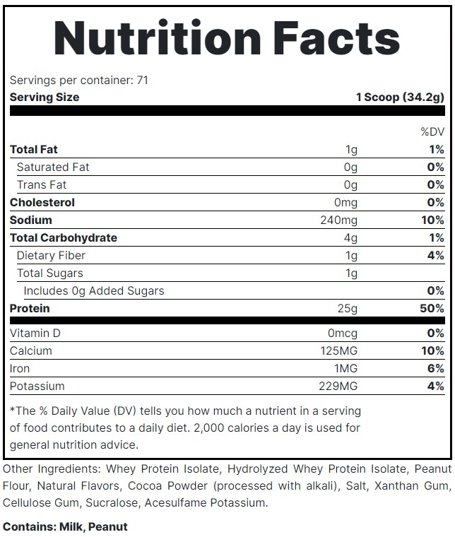 Redcon1 Isotope Whey Isolate (71 Serings), Hỗ Trợ Tăng Cơ - Đốt Mỡ, Hấp Thu Nhanh, Bổ Sung 25g Protein, 13.5g EAA, 6.4g BCAA, Không Lactose, Hộp 5Lbs (2.4Kg)