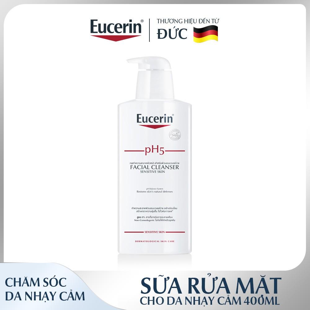 Eucerin Sữa Rửa Mặt Dành Cho Da Nhạy Cảm Facial Cleanser PH5 Sensitive Skin 400ml