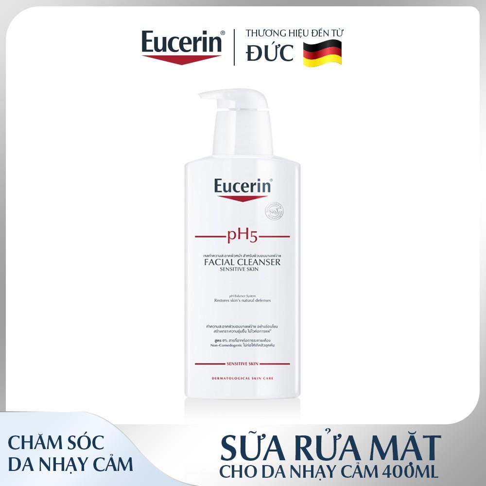 Eucerin Sữa Rửa Mặt Dành Cho Da Nhạy Cảm Facial Cleanser PH5 Sensitive Skin 400ml