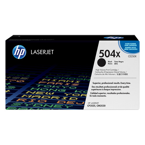 Mực in HP 504X High Yield Black Original LaserJet Toner Cartridge (CE250X) - Hàng Chính Hãng