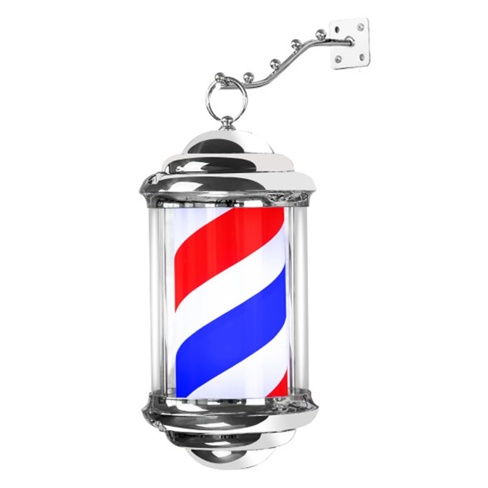 Barber Shop Pole Light Stripe Rotating Hair Salon Shop Sign for Outdoor