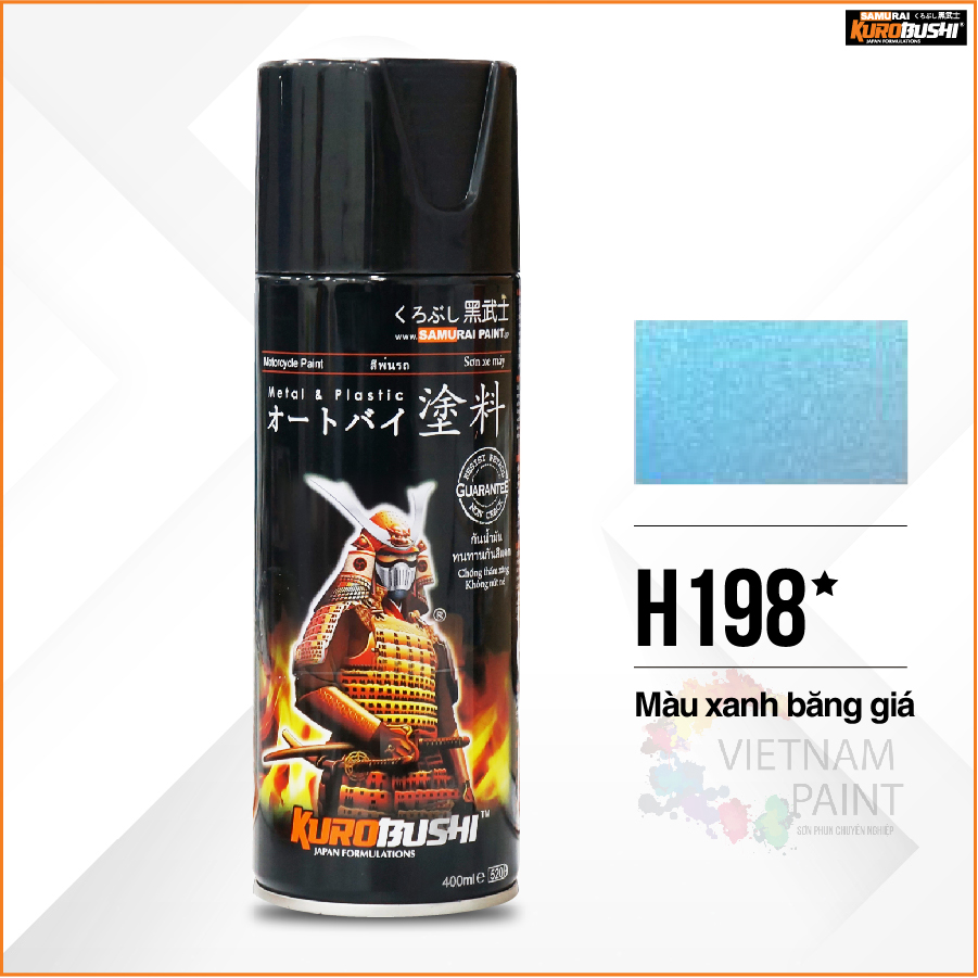 Sơn xịt Samurai Kurobushi - MÀU XANH BĂNG GIÁ H198