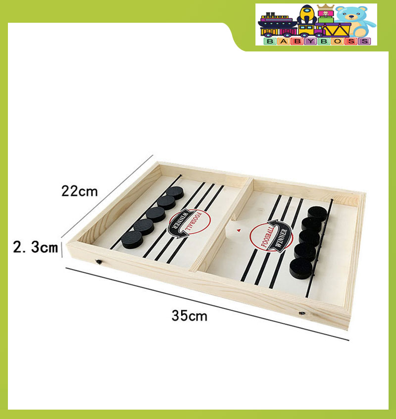 Đồ Chơi Gỗ, Bộ Cờ Búng Foosball Winner, Sling Puck Đồ Chơi Vận Động Cho Bé BABYBOSS - Tặng Kèm 1 Tranh Ghép Bằng Gỗ