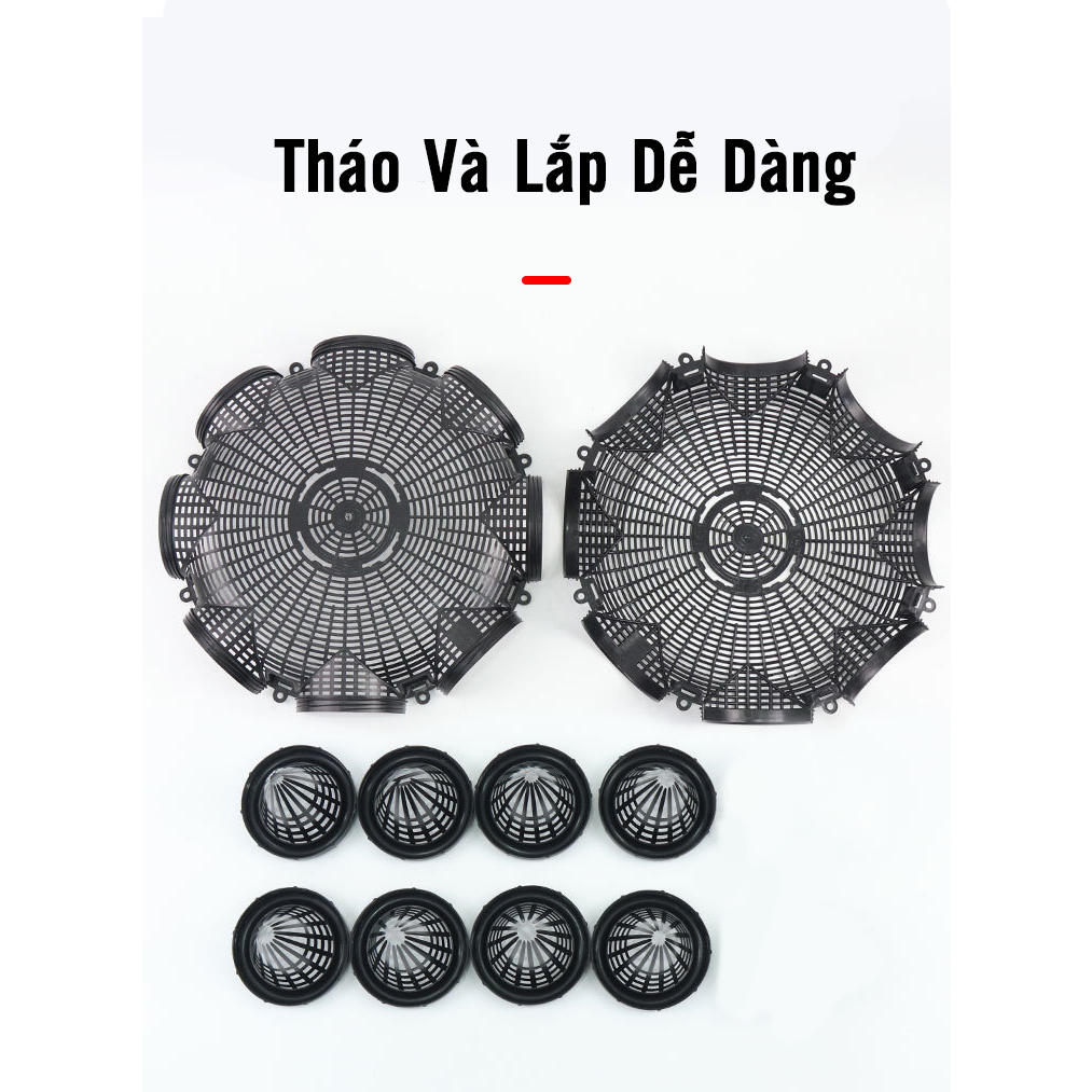 Rọ Bẫy Cá, Cua, Lươn, Tôm 8 Cửa Nhựa PP - Lồng Bẫy Tôm, Cua, Cá, Lươn, Trạch Hiệu Quả Cao