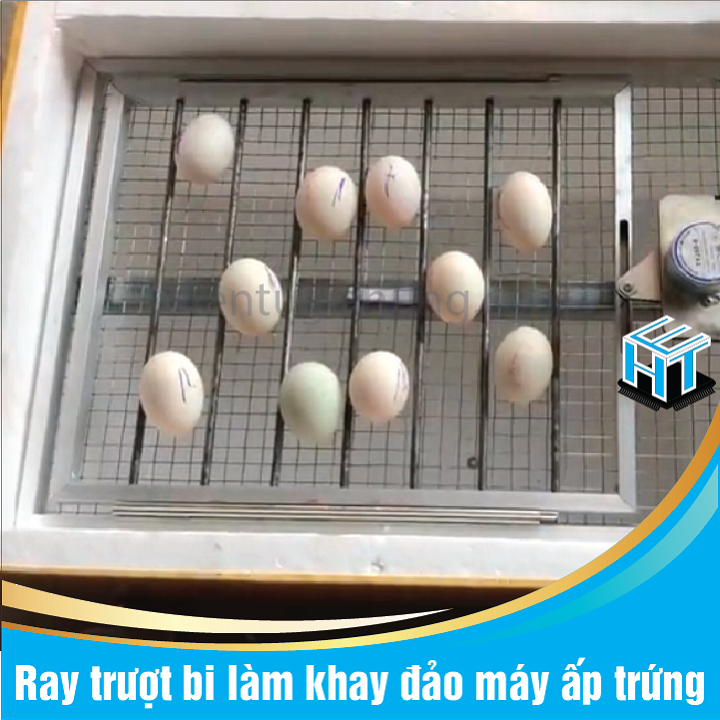 [1 cặp] Ray trượt bi làm khay đảo máy ấp trứng