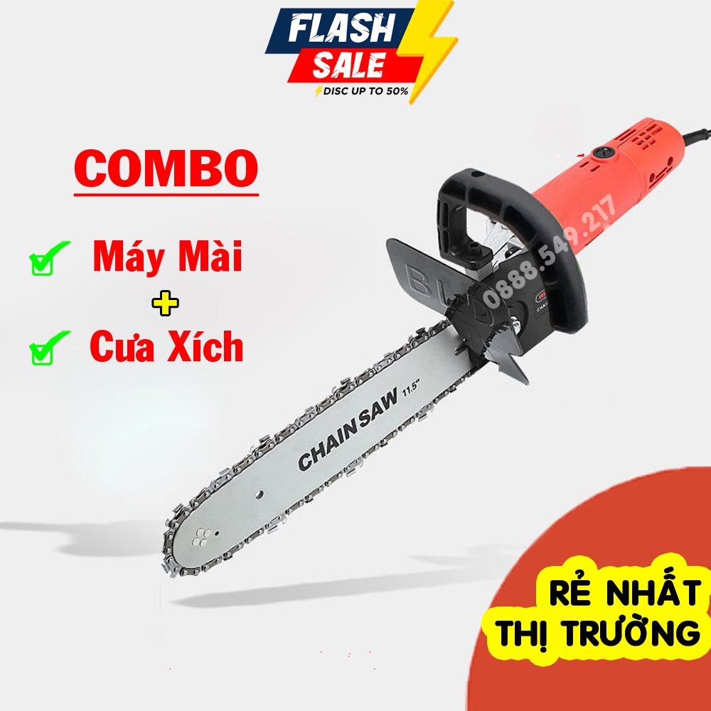 Combo Máy Cắt Cầm Tay Kèm Bộ Chuyển Đổi Máy Cưa Xích Và Tặng Thêm Dây Xích Dự Phòng Cực Tiện Lợi Mới