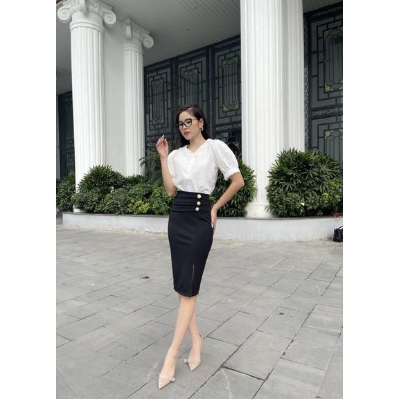 Áo sơ mi phối cổ ren to siêu hót hàng bán shop