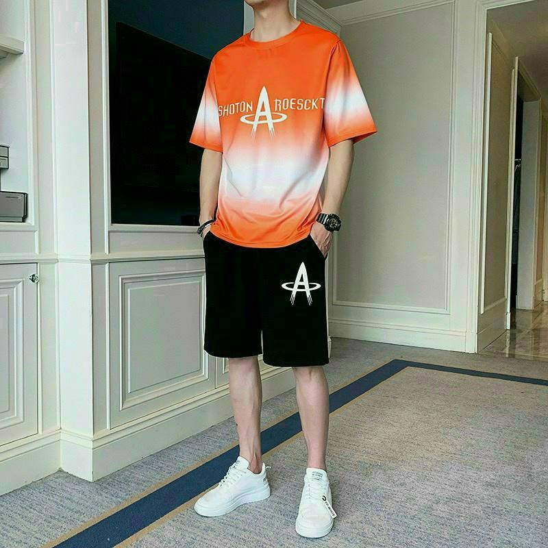 Đồ bộ nam mặc nhà dạo phố loang màu phong cách in chử A nổi bật chất thun lạnh mát mẻ phong cách thể thao,Bộ đùi Loang unisex nam nữ mặc được phong cách thể thao cá tính siêu đẹp