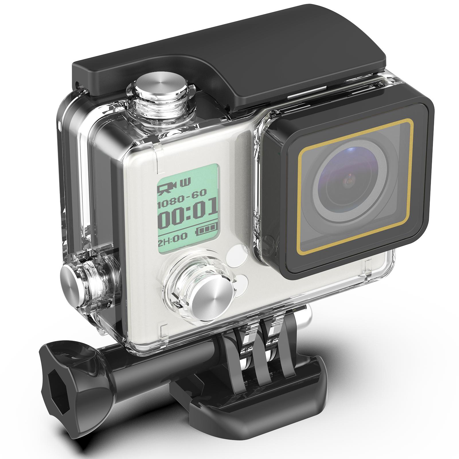 Cho GoPro Hero 4 3 Chống Nước 60M Lặn Dưới Nước Bảo Vệ Nhà Ở Dành Cho Go Por 4 3 GoPro4 Lặn Bao Phụ Kiện