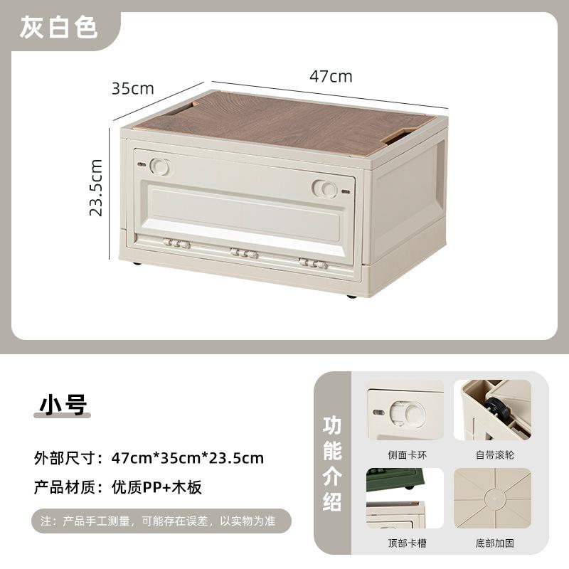 Phong cách mới nhất ngoài trời đôi cửa gấp hộp lưu trữ cắm trại với hộp lưu trữ nắp gỗ hộp lưu trữ cốp xe dung tích lớn
