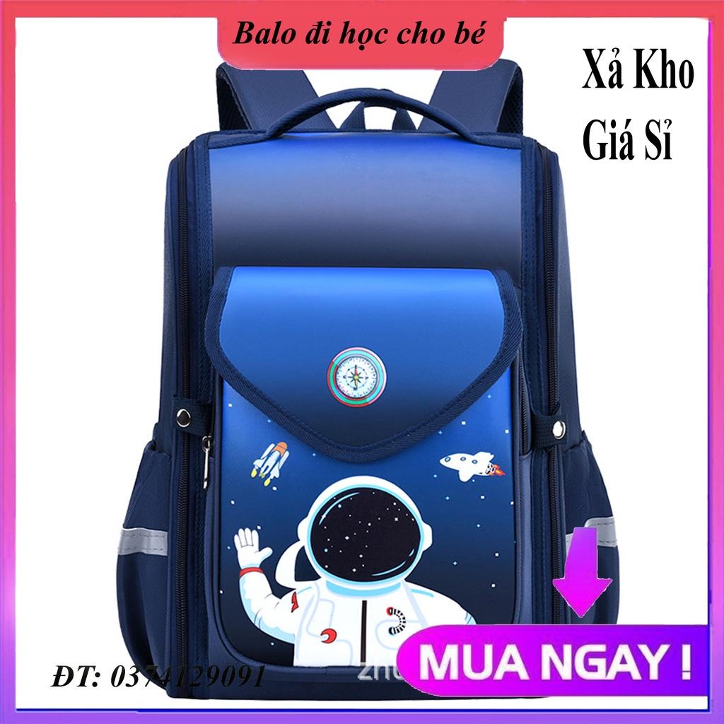 Balo hình hộp chống gù lưng thiết kế theo dáng bảo vệ cột sống bé, Balo in 3D nổi cho bé trai từ lớp 1- lớp 4