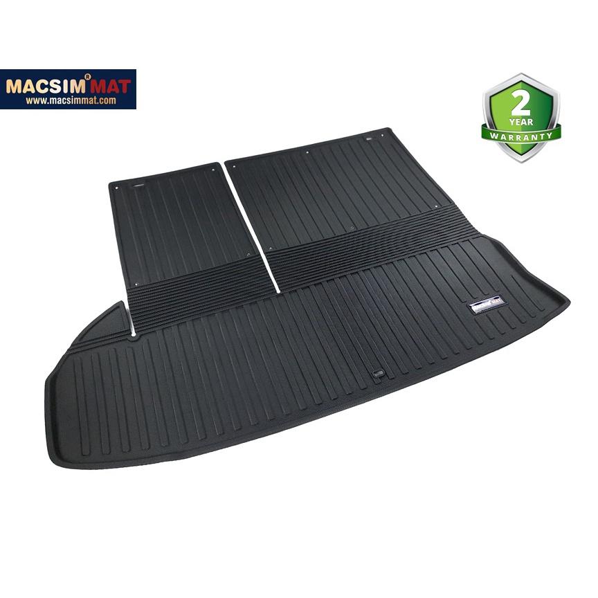 Thảm lót cốp xe ô tô Toyota HighLander 2015 nhãn hiệu Macsim chất liệu TPV cao cấp màu đen