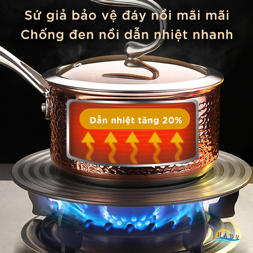 Đĩa Chuyển Nhiệt Bếp Ga Cao Cấp 24cm Bảo Vệ Đáy Nồi Rã Đông Thực Phẩm Tự Nhiên SSGP