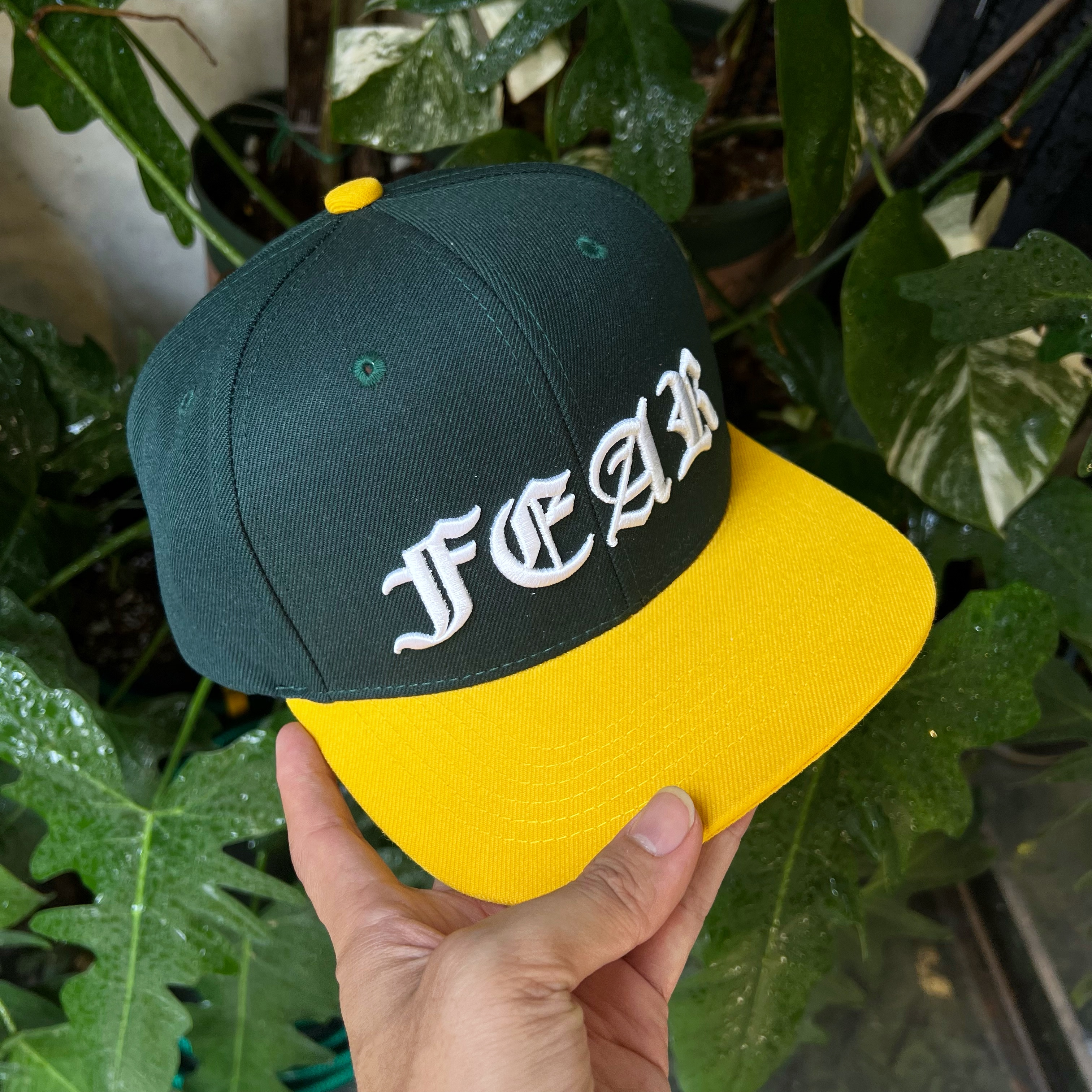 Nón snapback vải xanh Cổ Vịt logo Chữ F thêu 3D cách điệu quai dây gài chất lượng cao brand One Hat