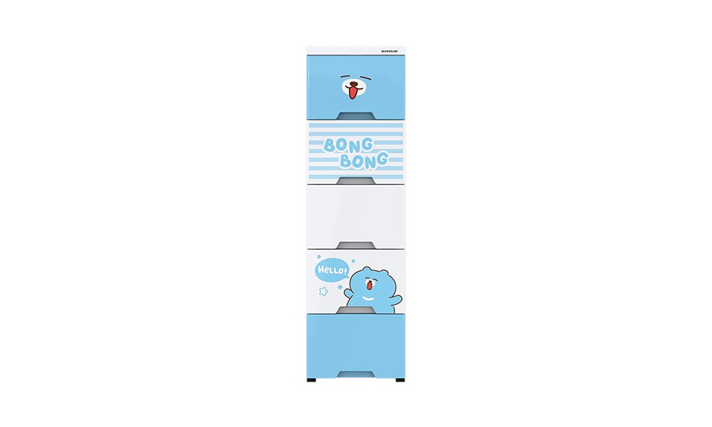 Tủ nhựa trẻ em 5 ngăn Happy Kids SUNHOUSE KS-CA343B5 - Hàng chính hãng