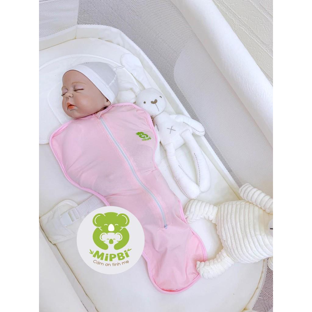 Túi ngủ sơ sinh Mipbi cao cấp 100% cotton co giãn 4 chiều mềm mịn