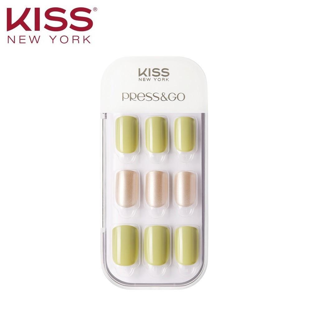 Bộ 30 Móng Tay Gel Tự Dán Press &amp; Go Kiss New York Nail Box - Pear Green (KPNA15KA)