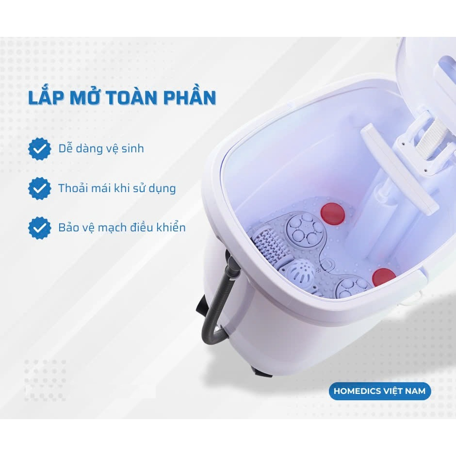 Bồn ngâm chân massage cao cấp USA 6 con lăn tự động, vòi phun massage, Serenelife SLIFTSP12 nhập khẩu