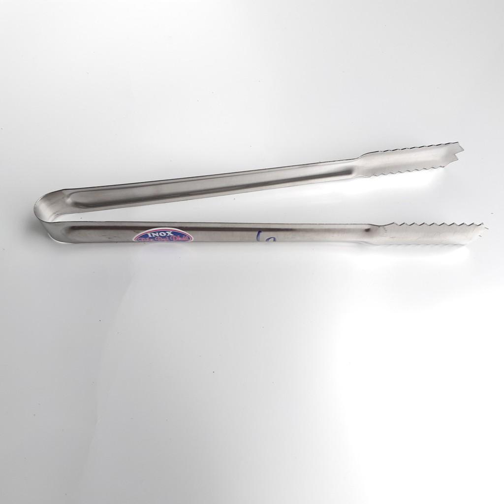 Kẹp gắp đá, thức ăn inox 22cm