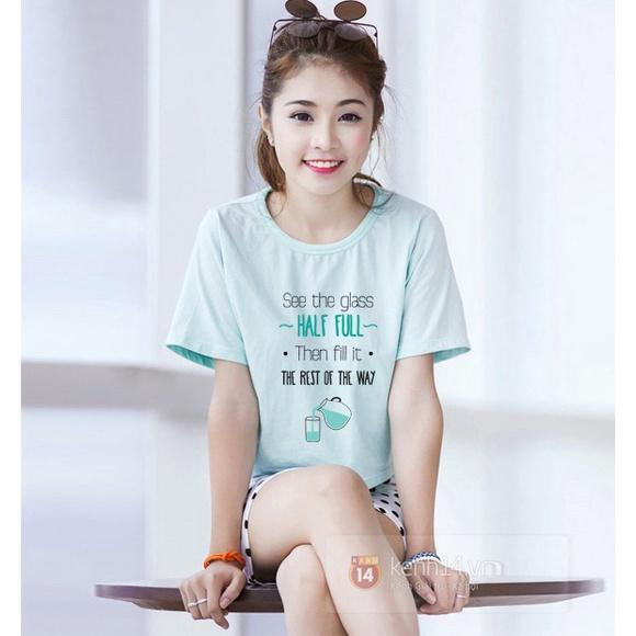 Áo Thun Nữ Tay Lỡ Unisex In Chữ HALF FULL ATN74 - J.A Shop