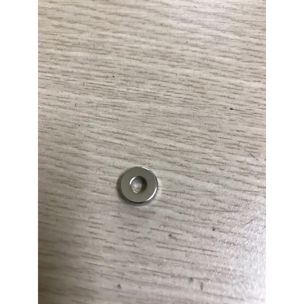 10 VIÊN Nam châm 10x3mm lỗ 3mm viên trắng đất hiếm