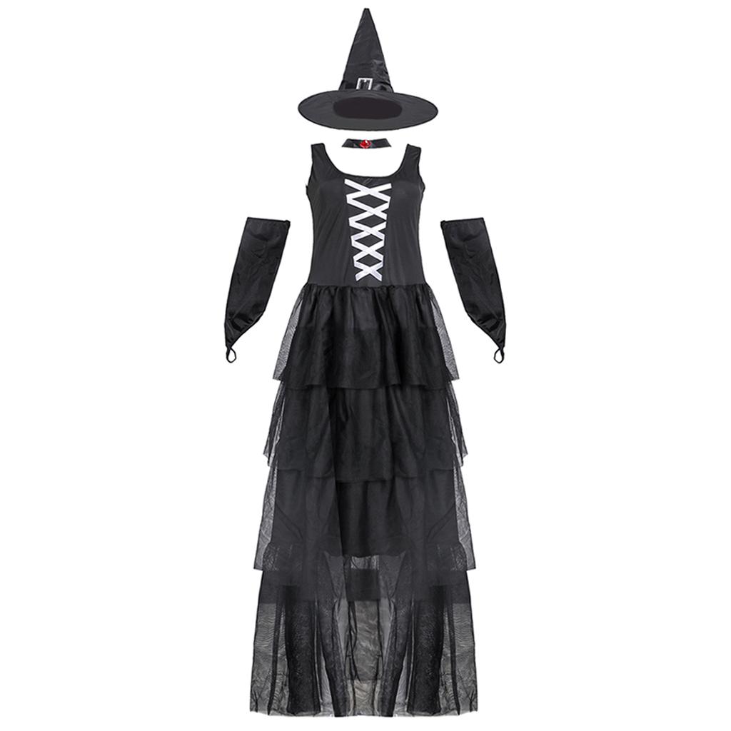 Adult Ladies Womens Witch Fancy Dress Costume Halloween Party Cosplay M