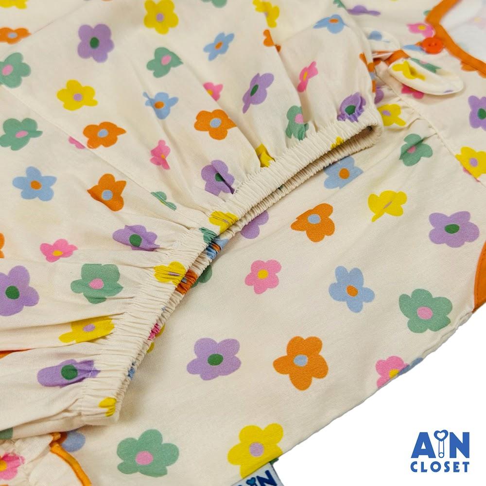 Bộ quần áo Ngắn bé gái họa tiết Hoa Cam Nơ cotton - AICDBGCHR2BZ - AIN Closet